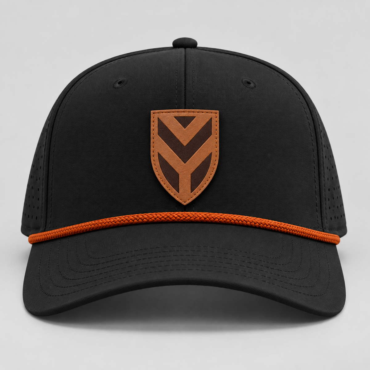 VY Signature Black Leather Rope Hat